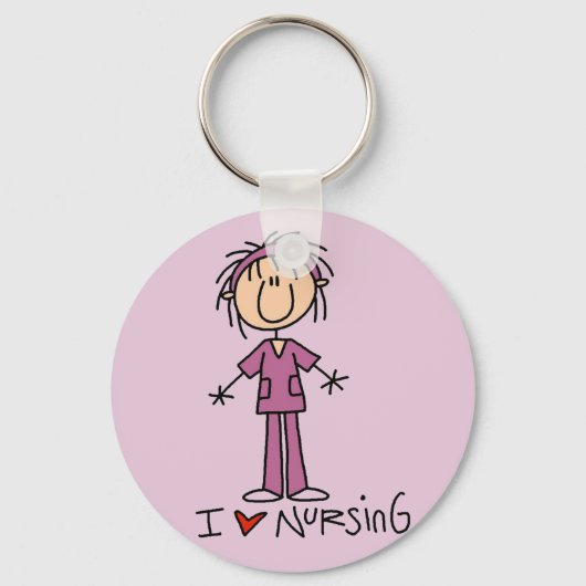 I Love Nursing Tshirts and Gifts Sleutelhanger (Voorkant)