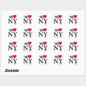 I LOVE NY, WE LOVE NY, DO YOU? RONDE STICKER (Vel)