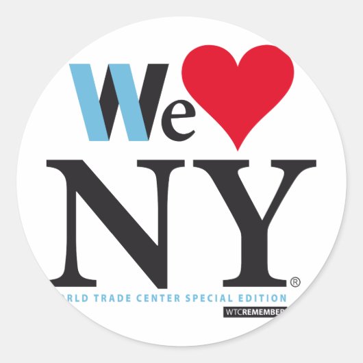 I LOVE NY, WE LOVE NY, DO YOU? RONDE STICKER (Voorkant)