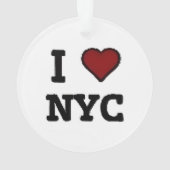 I Love NYC heart Ornament (achterkant)