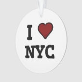 I Love NYC heart Ornament (voorkant)
