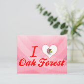 I Love Oak Forest, Illinois Briefkaart (Staand voorkant)