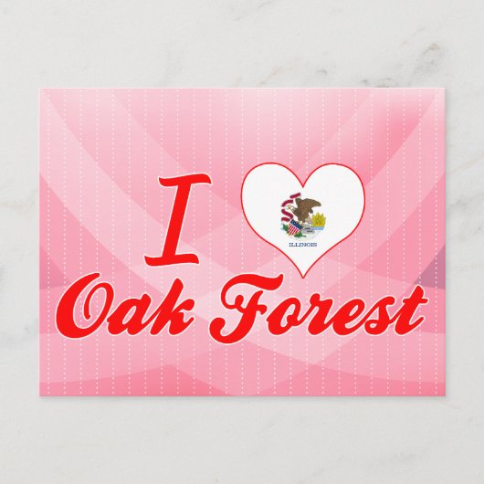 I Love Oak Forest, Illinois Briefkaart (Voorkant)