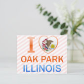 I Love Oak Park, IL Briefkaart (Staand voorkant)