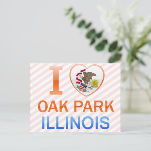 I Love Oak Park, IL Briefkaart (Staand voorkant)