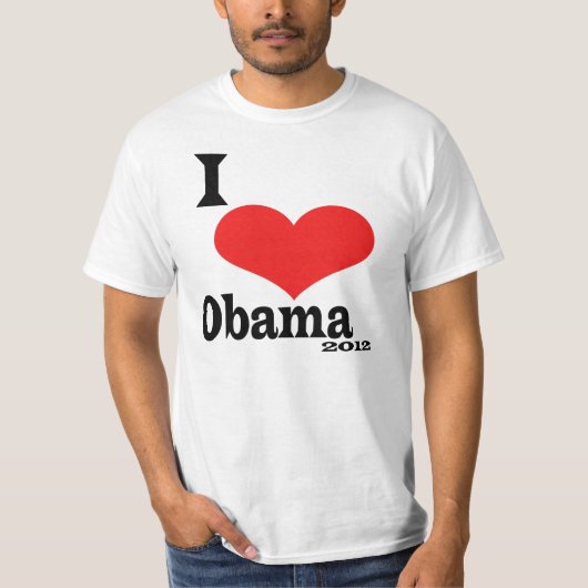 I Love Obama 2012 T-shirt (Voorkant)