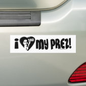 I Love Obama Bumpersticker (Op auto)