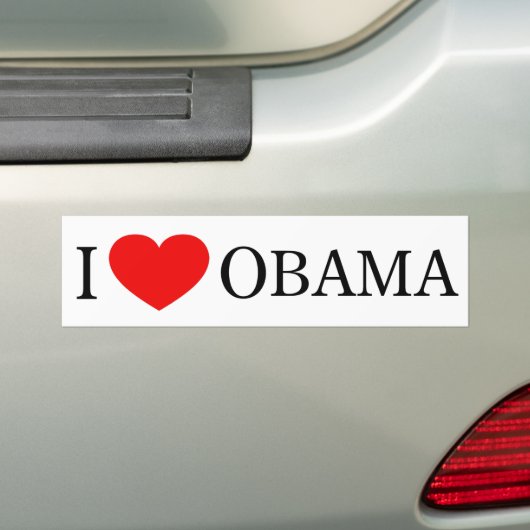 I Love Obama Bumpersticker (Op auto)