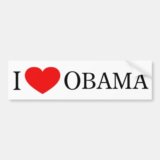 I Love Obama Bumpersticker (Voorkant)