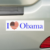I Love Obama Bumpersticker (Op auto)