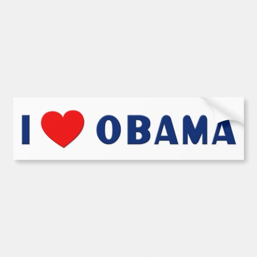 I Love Obama Bumpersticker (Voorkant)
