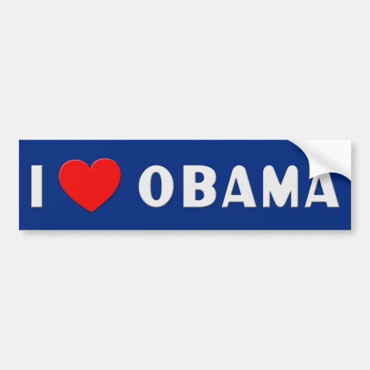 I Love Obama Bumpersticker (Voorkant)