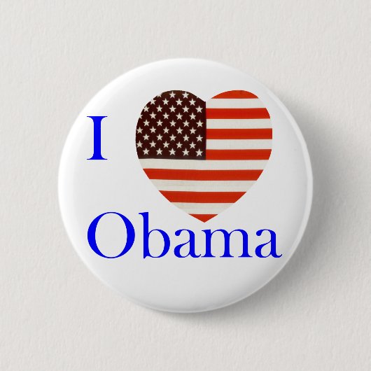 I Love Obama Button (Voorkant)