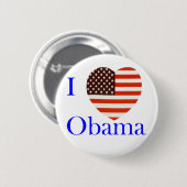 I Love Obama Button (Voorkant /achterkant)