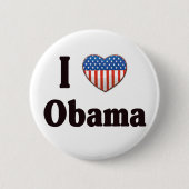I Love Obama button (Voorkant)