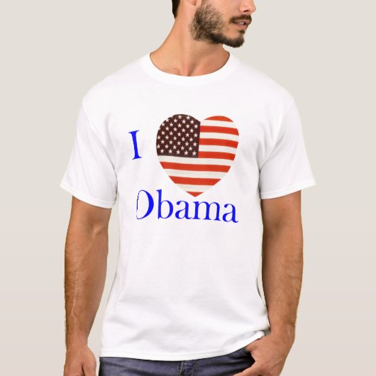 I Love Obama Custom T-Shirt (Voorkant)