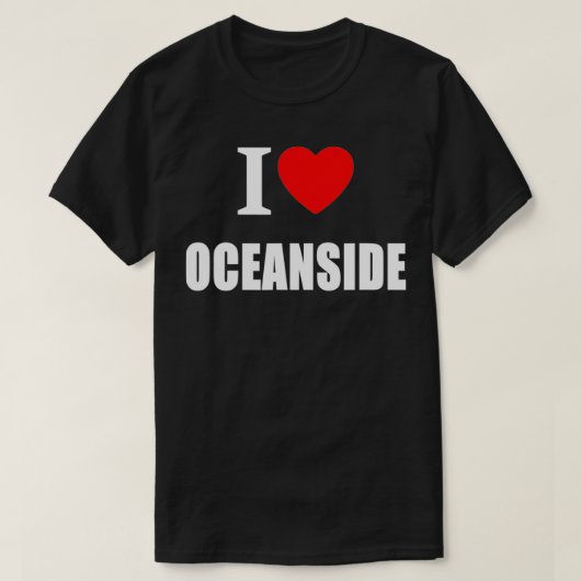 I Love Oceanside Souvenir Memory T-shirt (Design voorkant)
