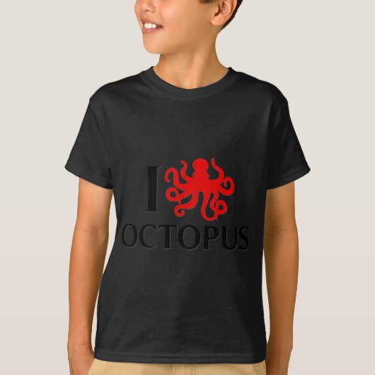I Love Octopus T-shirt (Voorkant)