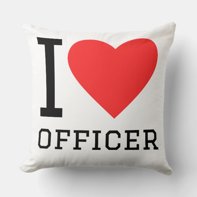 I love officer kussen (Voorkant)