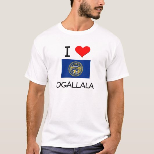 I Love Ogallala Nebraska T-shirt (Voorkant)