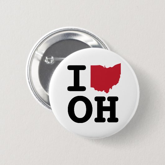 I Love Ohio Button (Voorkant /achterkant)