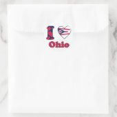 I love Ohio Ronde Sticker (Tas)