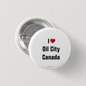 "I Love Oil City, Canada" Button/Lapel Pin Ronde Button 3,2 Cm (Voorkant /achterkant)