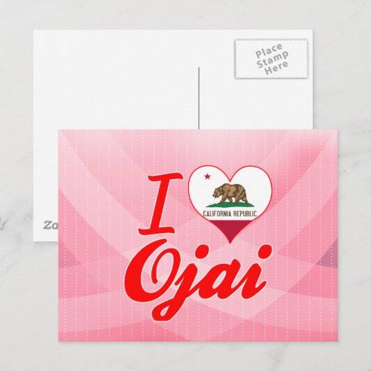 I Love Ojai, California Briefkaart (Voorkant / Achterkant)