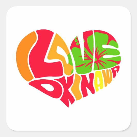 I Love Okinawa Sticker (Voorkant)