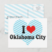 I Love Oklahoma City Briefkaart (Voorkant / Achterkant)