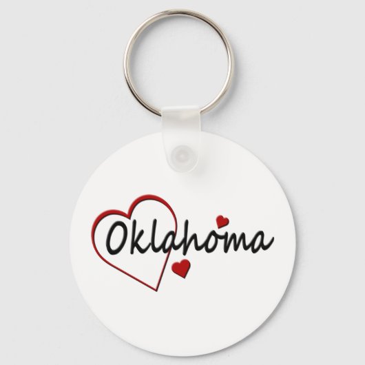 I Love Oklahoma Hearts Sleutelhanger (Voorkant)