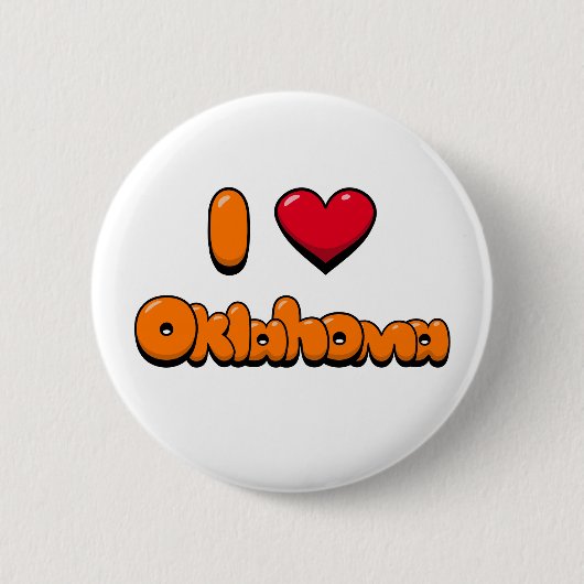 I Love Oklahoma Ronde Button 5,7 Cm (Voorkant)