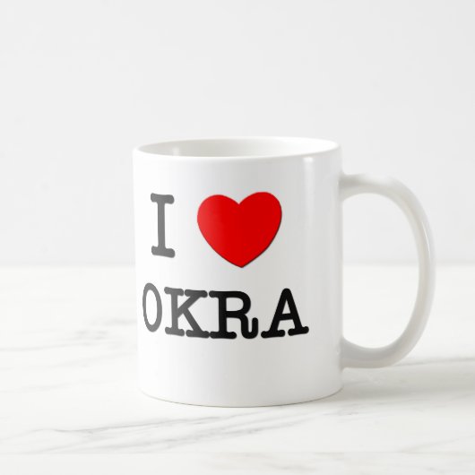I Love Okra Koffiemok (Rechts)