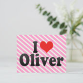 I Love Oliver Briefkaart (Staand voorkant)