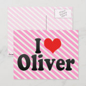 I Love Oliver Briefkaart (Voorkant / Achterkant)