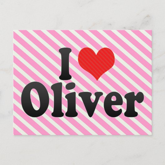 I Love Oliver Briefkaart (Voorkant)
