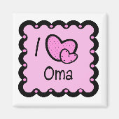 I Love Oma Cute T-Shirt Magneet (Voorkant)