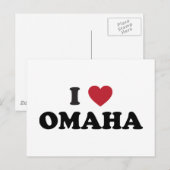 I Love Omaha Nebraska Briefkaart (Voorkant / Achterkant)