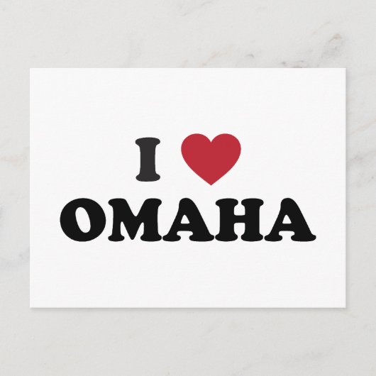 I Love Omaha Nebraska Briefkaart (Voorkant)