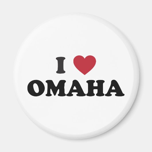 I Love Omaha Nebraska Magneet (Voorkant)