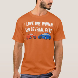 I Love One And Several Cars Cars Auto S retro T-shirt