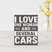 I Love One Woman And Several Funny Car Lover Husba Kaart (Gele Bloem)