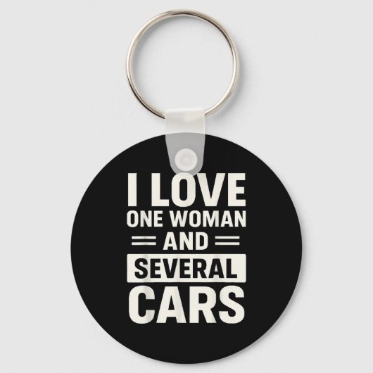 I Love One Woman And Several Funny Car Lover Husba Sleutelhanger (Voorkant)