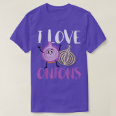 I Love Onions Veggie Vegetables Cooking Food T-shirt (Design voorkant)