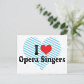 I Love Opera Singers Briefkaart (Staand voorkant)