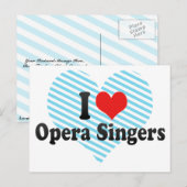 I Love Opera Singers Briefkaart (Voorkant / Achterkant)