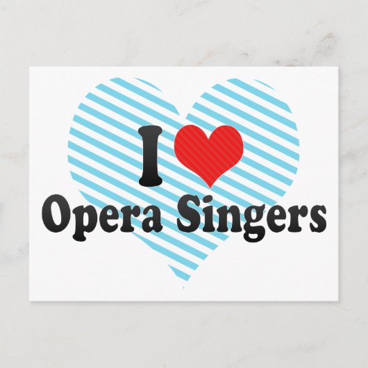 I Love Opera Singers Briefkaart (Voorkant)