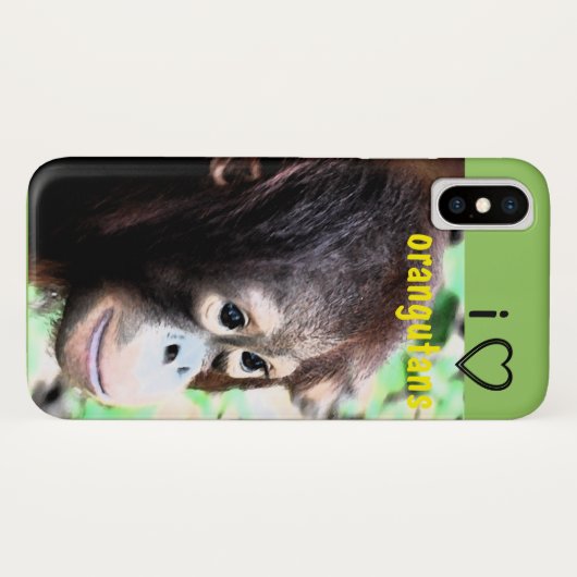 I Love Orangutans Case-Mate iPhone Case (Achterkant (horizontaal))