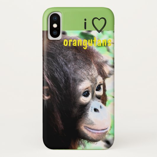 I Love Orangutans Case-Mate iPhone Case (Achterkant)
