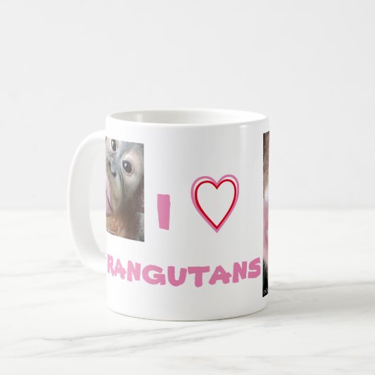 I Love Orangutans Koffiemok (Voorkant links)